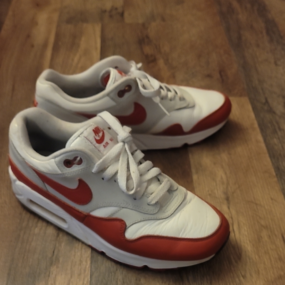 Nike Red and White Air Sneakers